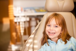 girl in dental chair