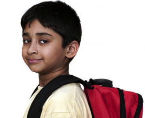 kid with a backpack