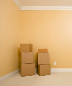 moving boxes in corner or room